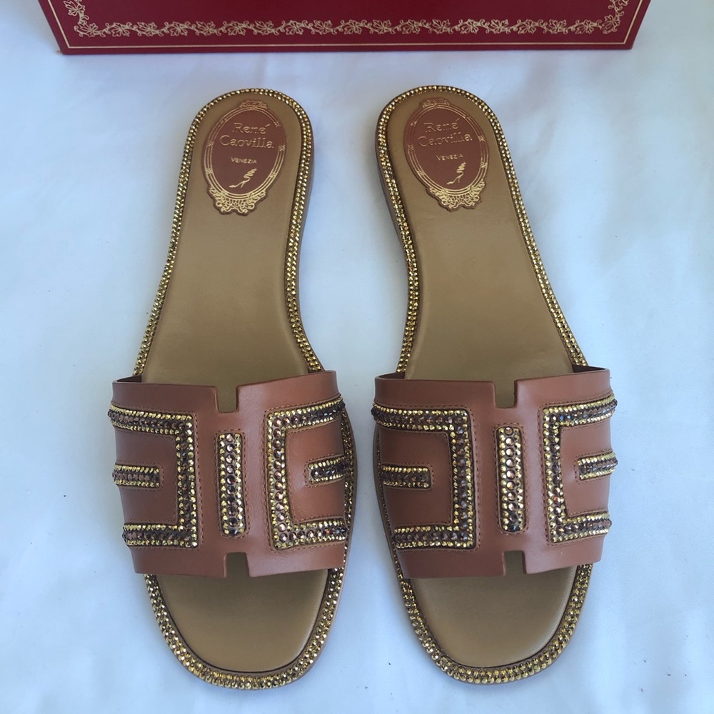 Rene Caovilla Crystal -Embellished Sandals